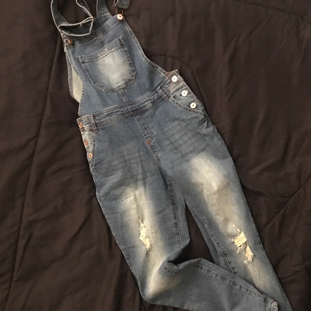 Denim overalls